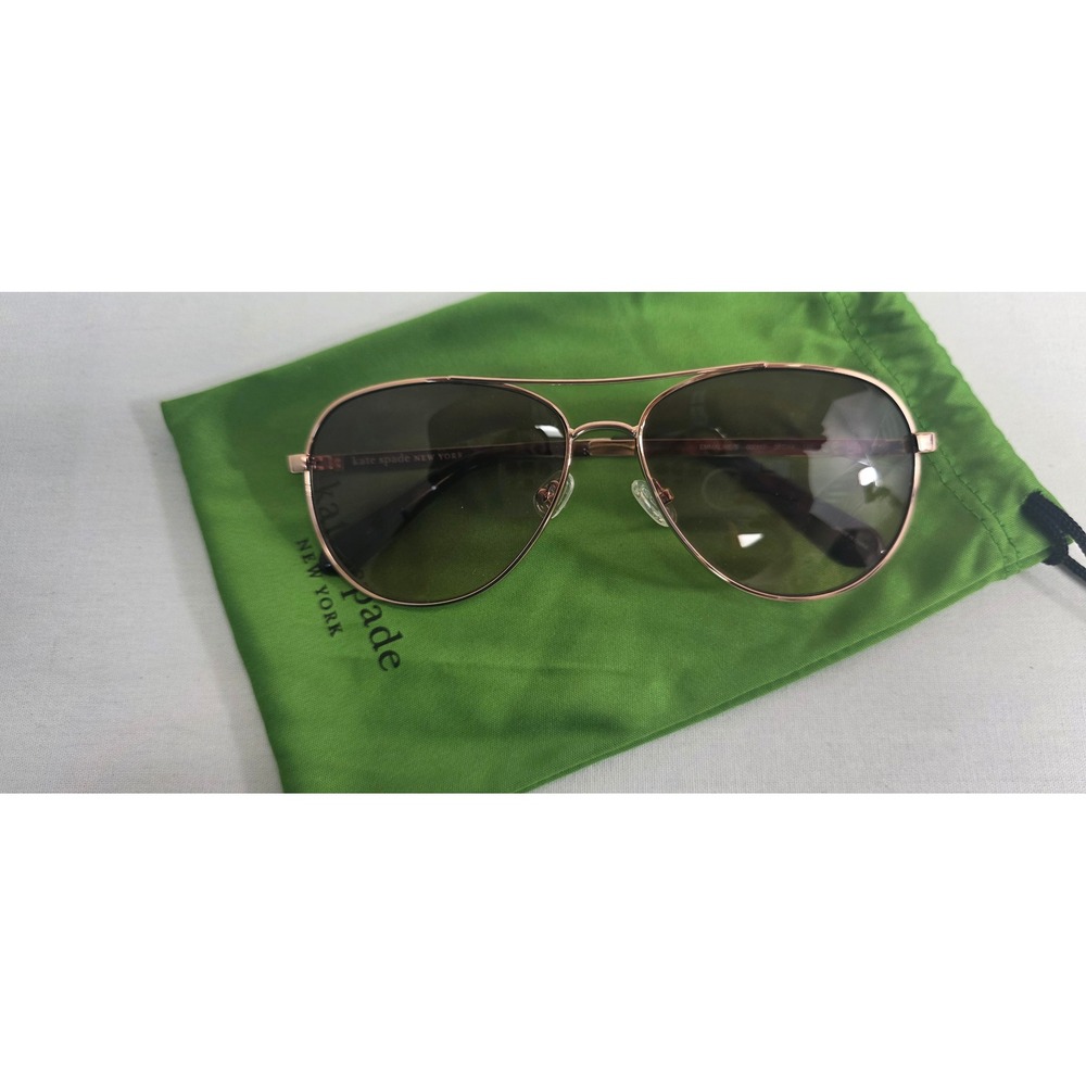 Kate Spade New York Emmaline Rose Gold Aviator Sunglasses with Gradient Lenses - Picture 6 of 9